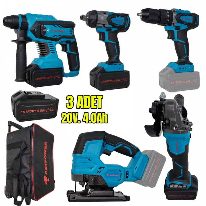 CATPOWER 5'li KÖMÜRSÜZ AKÜLÜ SET