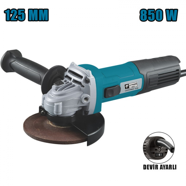 CATPOWER AVUÇ TAŞLAMA 125MM 850W DEVİR AYARLI