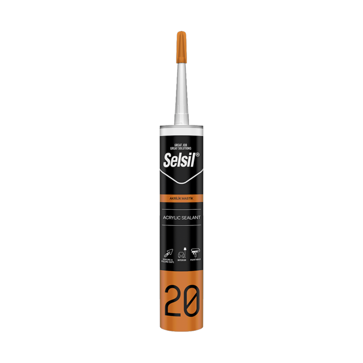 SELSIL AKRİLİK MASTIK  500GR GRİ