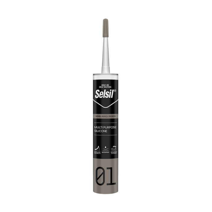 SELSIL GENEL AMAÇLI SİLİKON  280GR SİYAH