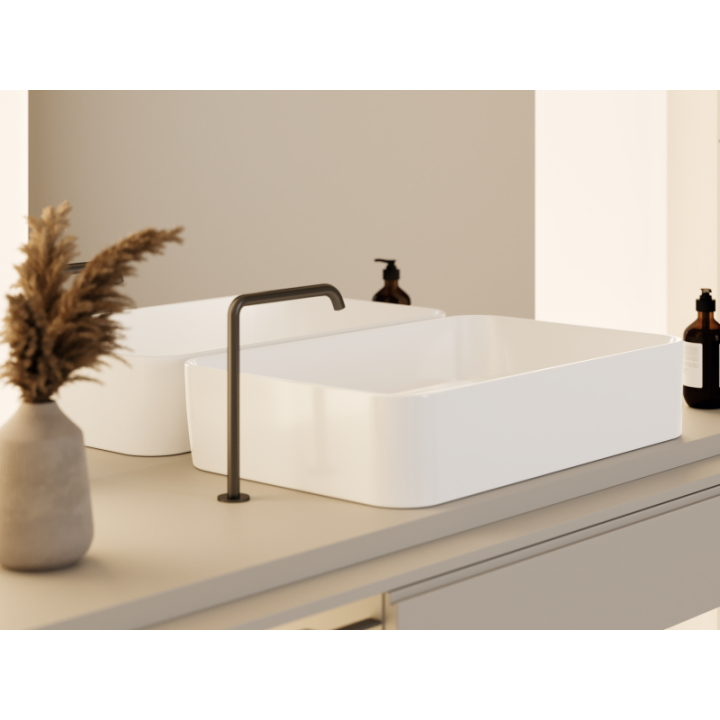Turkuaz Hera 60x38 cm Tezgah Üstü Lavabo | Modern Çanak Lavabo