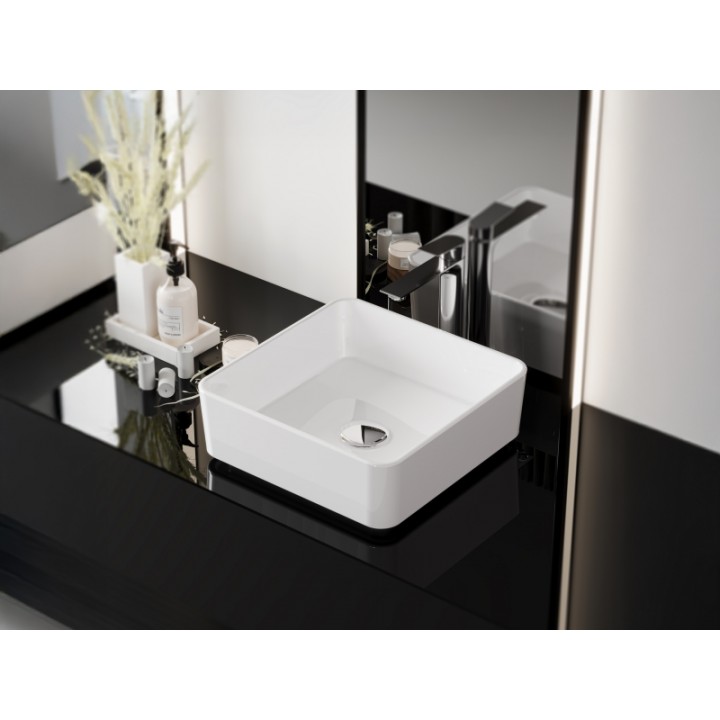 Turkuaz Cerastyle Tezgah Üstü Lavabo, Suit Square, 40x40 cm