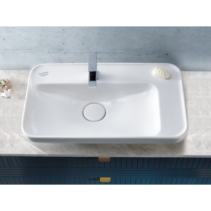 Turkuaz Cerastyle Lal Tezgah Üstü Lavabo 70x42 cm 