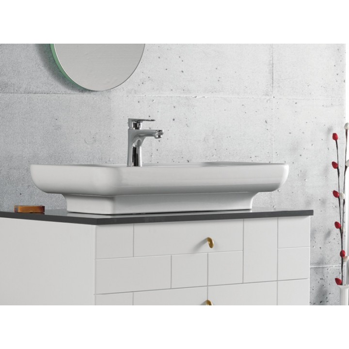 Turkuaz Cerastyle Lal Tezgah Üstü Lavabo 80x42 cm