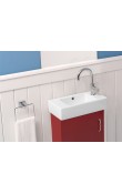 Turkuaz Seramik Cerastyle City 25x50 cm Tezgah Üstü Lavabo, Sağ Batarya Delikli