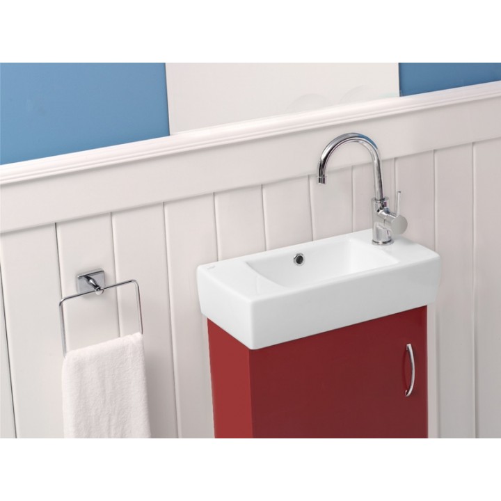 Turkuaz Seramik Cerastyle City 25x50 cm Tezgah Üstü Lavabo, Sağ Batarya Delikli