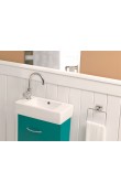 Turkuaz Seramik Cerastyle City 25x50 cm Tezgah Üstü Lavabo, Sol Batarya Delikli