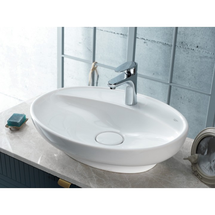 Turkuaz Cerastyle Tezgah Üstü Lavabo, Lal C, 60x45,5 cm