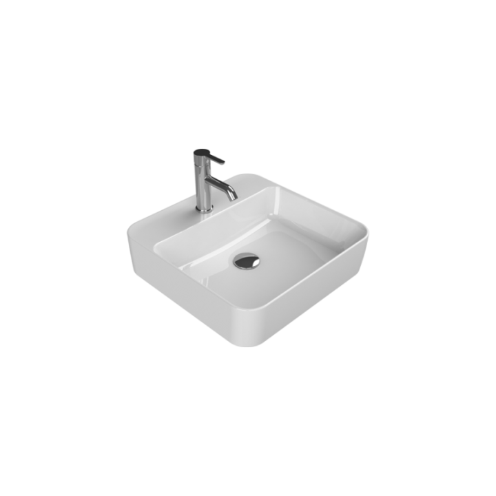 Turkuaz Hera 48x48 cm Tezgah Üstü Lavabo | Modern Çanak Lavabo