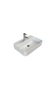 Turkuaz Hera 60x42 cm Tezgah Üstü Lavabo | Modern Çanak Lavabo