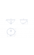 Turkuaz Cerastyle Tezgah Altı Lavabo 35X30 Cm