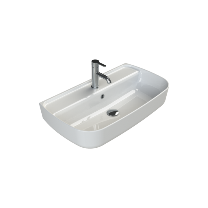 Turkuaz Tezgah Üstü Lavabo, Aqua 75x42 cm