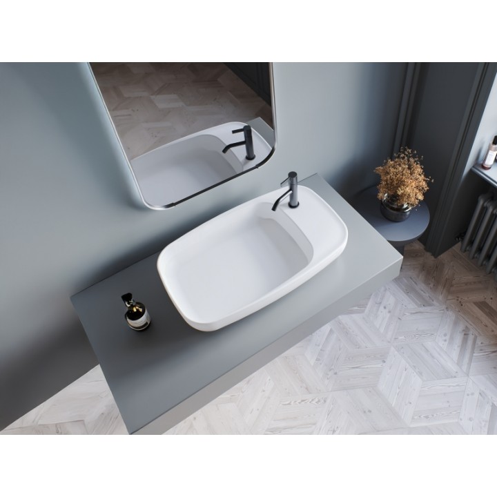 Turkuaz Nova 70x42 cm Tezgah Üstü Lavabo | Geniş Modern Çanak Lavabo