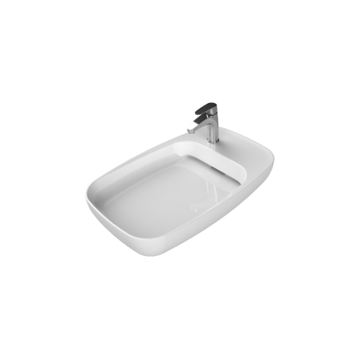 Turkuaz Nova 70x42 cm Tezgah Üstü Lavabo | Geniş Modern Çanak Lavabo
